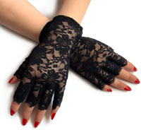 [ Fingerless Lace Gloves]