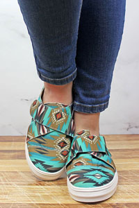 [ Blue Mesa Criss-Cross Sneakers]