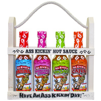 [Ass Kickin'  Ass Kickin' Hot Sauce in a Wooden Crate]