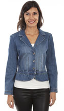 [Scully Honey Creek Peplum Denim Jacket]