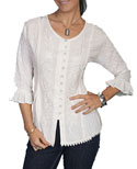 [Scully Honey Creek Ladies 3/4 Sleeve Blouse]