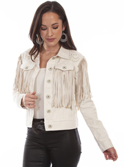 [Scully Honey Creek Fringe Jean Jacket]