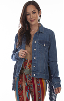 [Scully Honey Creek Fringe Denim Jacket*]