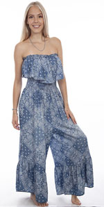 [Scully Honey Creek Bandana Ruffle Romper]