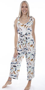 [Scully Honey Creek Feather Tank Romper]