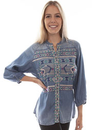 [Scully Honey Creek Denim Blouse]