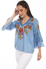 [Scully Honey Creek Embroidered Blouse]
