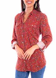 [Scully Honey Creek Floral Laced Back Blouse]