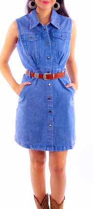 [Scully Honey Creek Denim Collared Dress]