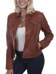 [Scully Leather Jean Jacket]