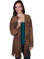 [Scully Crocheted Lace Suede Jacket]