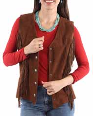 [Scully  Ladies Fringe Vest]
