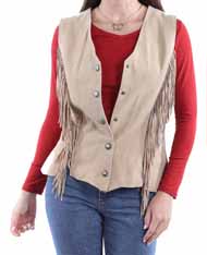 [Scully  Ladies Fringe Vest]