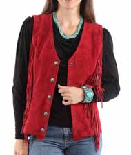 [Scully  Ladies Fringe Vest]