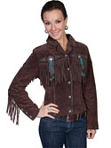 [Scully Ladies Fringe & Beaded Jacket]