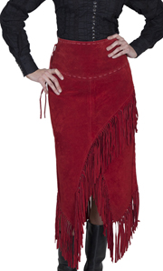 [Scully  Ladies Long Fringe Skirt]