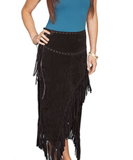 [Scully  Ladies Long Fringe Skirt]