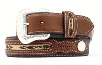 [ Aztec Ribbon Leather Belt]