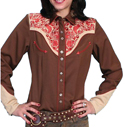 [Scully Westerns Lady Western Frontier Shirt]