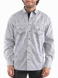[Scully Signature  Stripe Print Shirt]