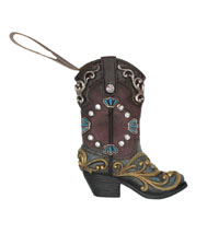 [Western Homegoods Boot Ornament - Scroll & Jewels]