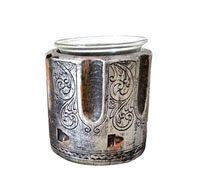 [Rainbow Trading Co. Cylinder Candle Holder - Scroll]