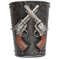 [Western Homegoods Double Gun Wastebasket]