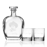 [Rolf Glass John Wayne Signature Decanter Set ]