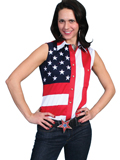 [Scully Rangewer Ladies Independence Sleeveless Shirt]