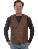 [Scully Leather/Canvas Vest]