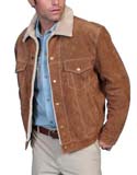 [Scully Men's Suede Jacket  w/Sherpa Lining]