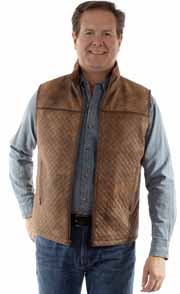 [Scully Men's Quilted Leather Vest (BIG)]