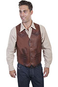 [Scully Two Tone Leather Vest]