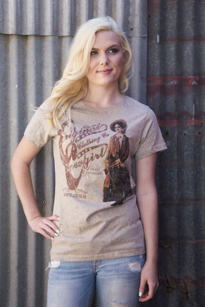 [ Vintage Cowgirl Tee - CLOSEOUT ITEM]