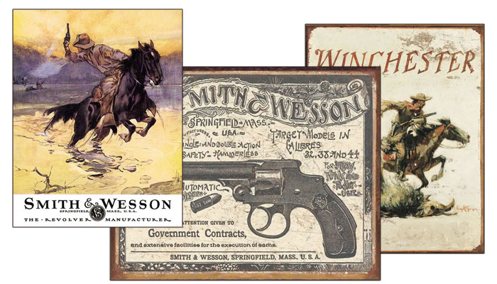 Vintage Gun Tin Signs