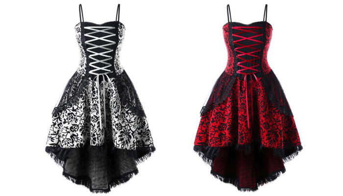 Lace Up Corset Dress